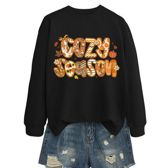 Kvinders sweatshirt med kreativt efterårsdesign og afslappet pasform Stilla