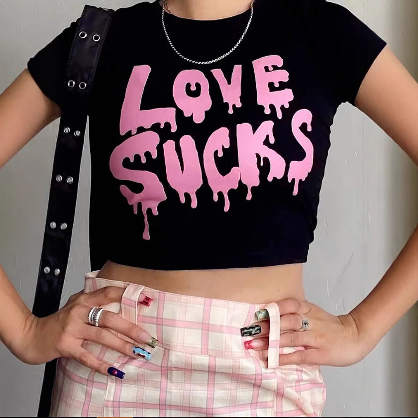 Dame T-Shirt med kreativt nøglehjerte-motiv og moderne print Skovae