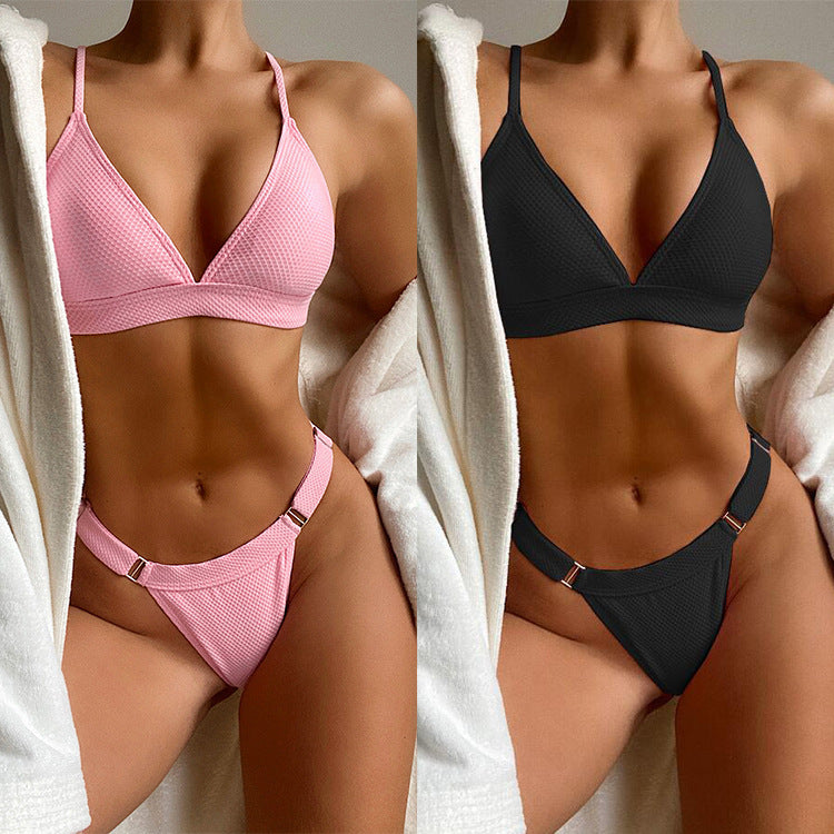 Dame Bikini-sæt med raffineret mesh-design og justerbare stropper Stilla