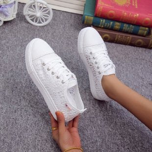 Dame Sporty Sneakers med luftgennemtrængeligt spids-design Stilla