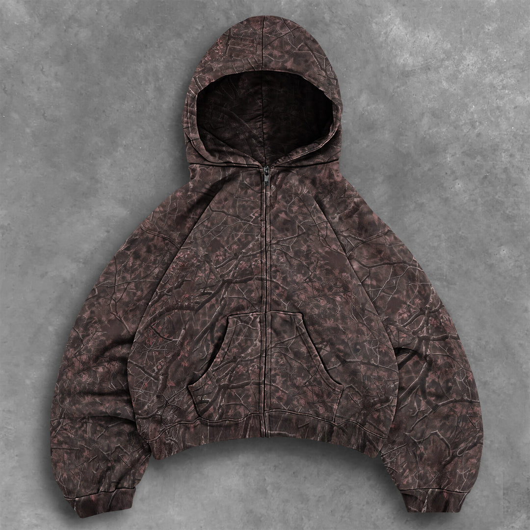 Herrer Urban Camouflage Zip-Up Hoodie Stilla