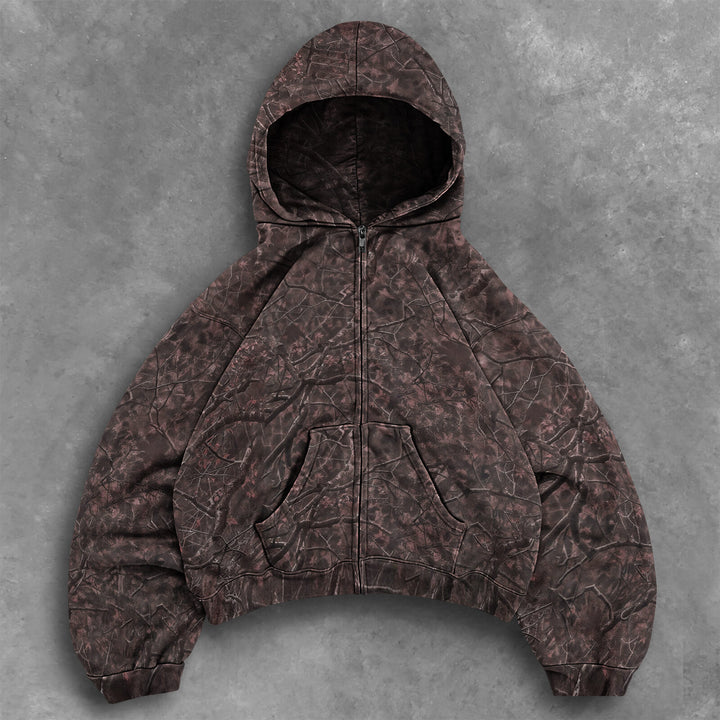 Herrer Urban Camouflage Zip-Up Hoodie Stilla
