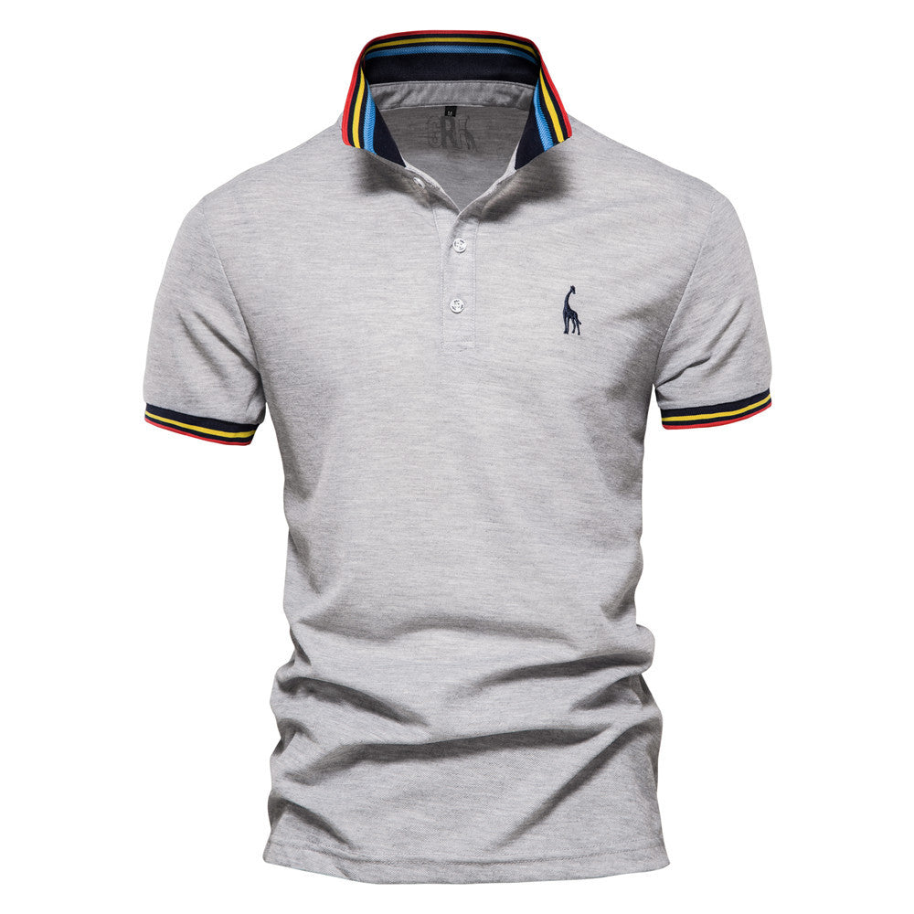 Herrer polo shirt med moderne krave og farverige accenter Stilla