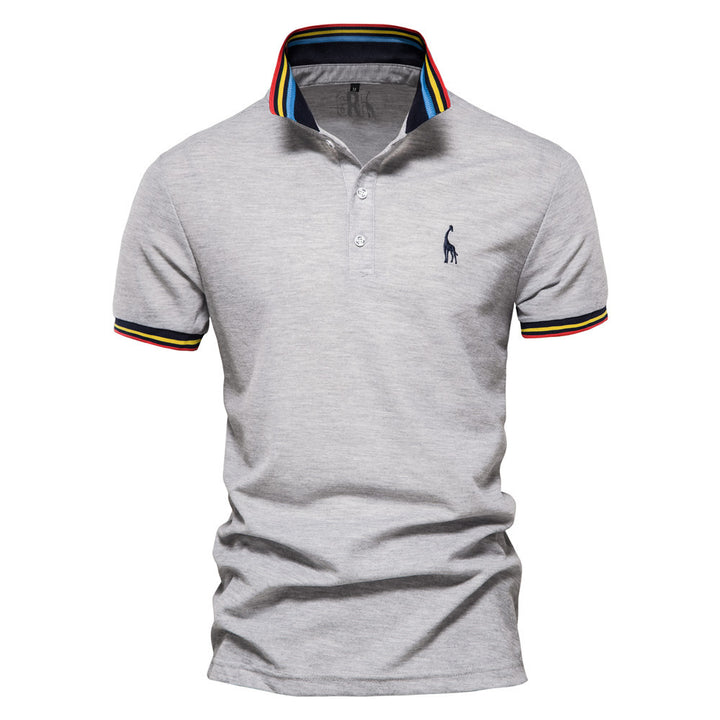 Herrer polo shirt med moderne krave og farverige accenter Stilla