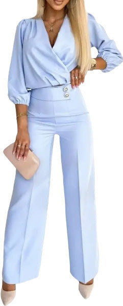 Kvinderne elegante jumpsuit med indviklet top og højtaljede ben Stilla