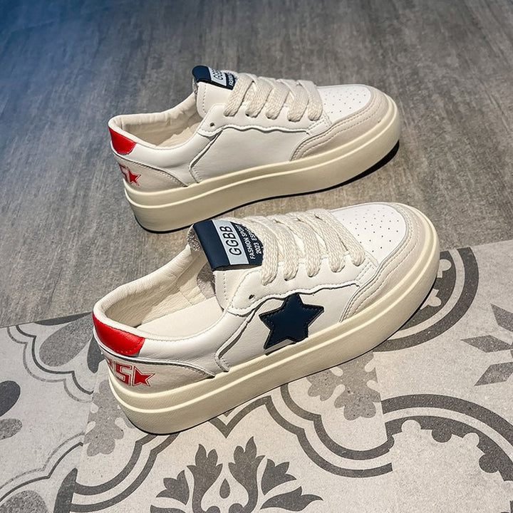 Dame mode sneakers med robust plateau og stilfuld stjernedesign Stilla