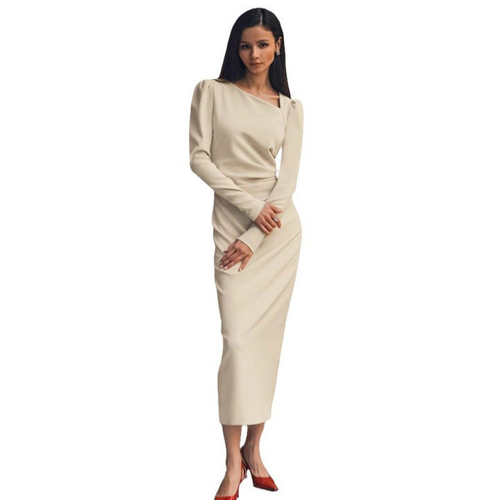 Dame Elegant Langærmet Maxikjole i minimalistisk design Stilla