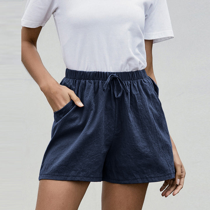 Dame behagelige shorts med elastisk talje og lommer Stilla