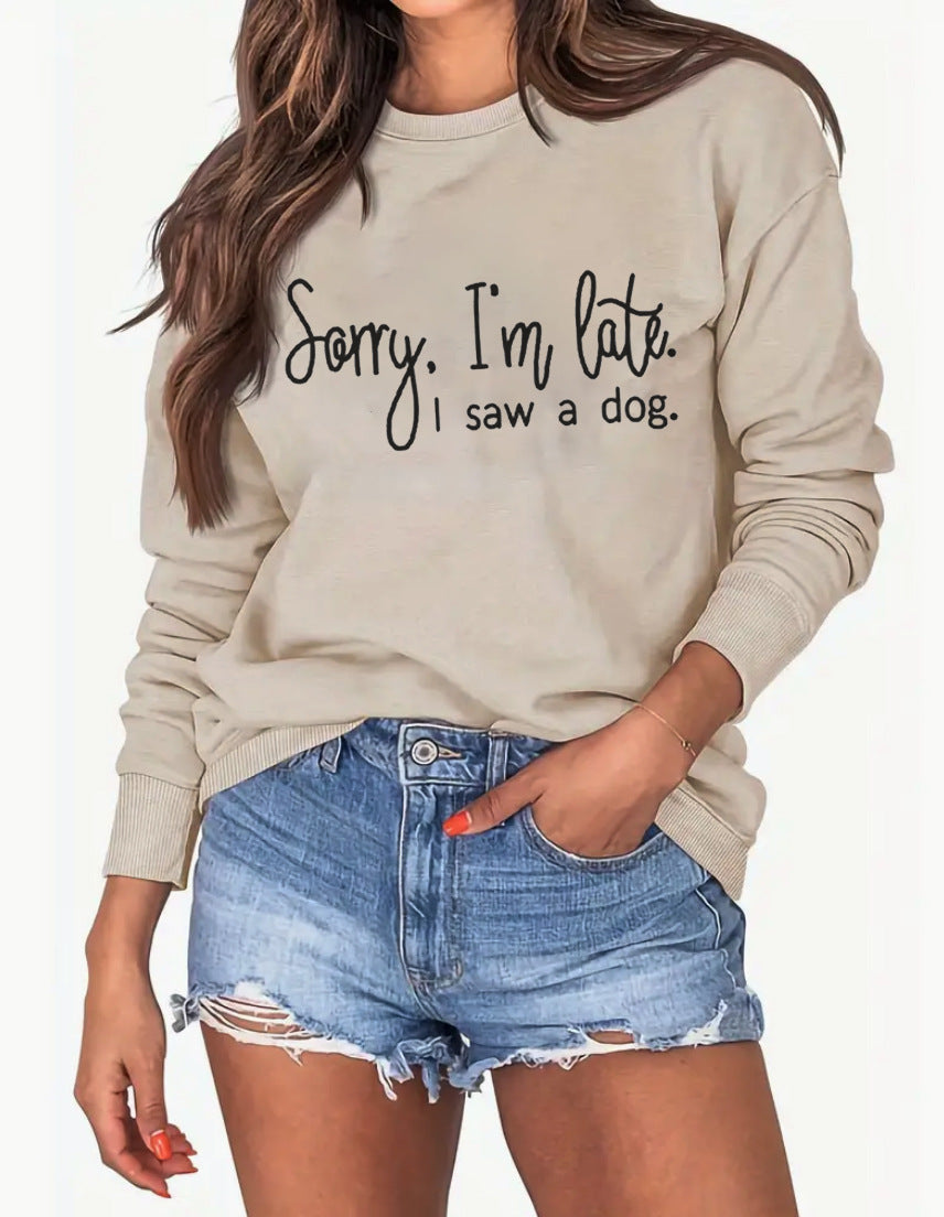 Dame sweatshirt med kreativtryk og afslappet pasform Stilla
