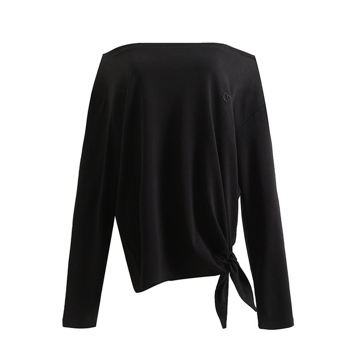 Dame Off-Shoulder Top med Knoten Detalje Stilla