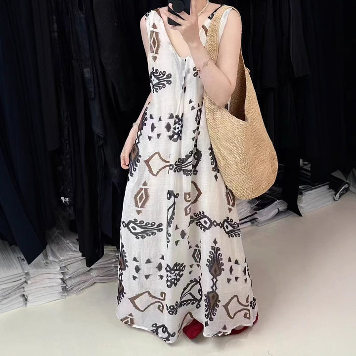 Femme Elegante Bohemian Maxi Kjole Stilla
