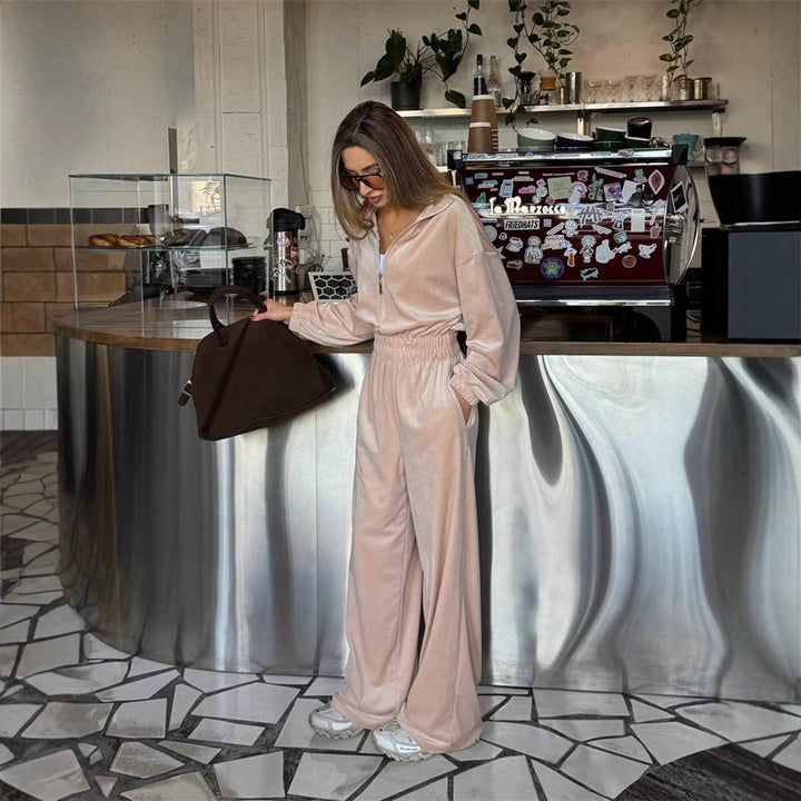 Dame luksuriøs fleece jumpsuit Stilla
