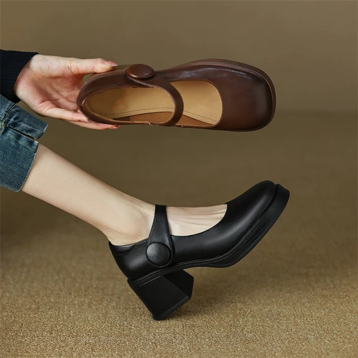 Dame Slingback-pumps med komfortabel blokhæl og elegant silhuet Stilla