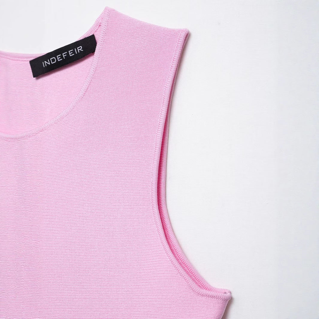 Femme Peplum Striktop med Sløjfedetalje Stilla