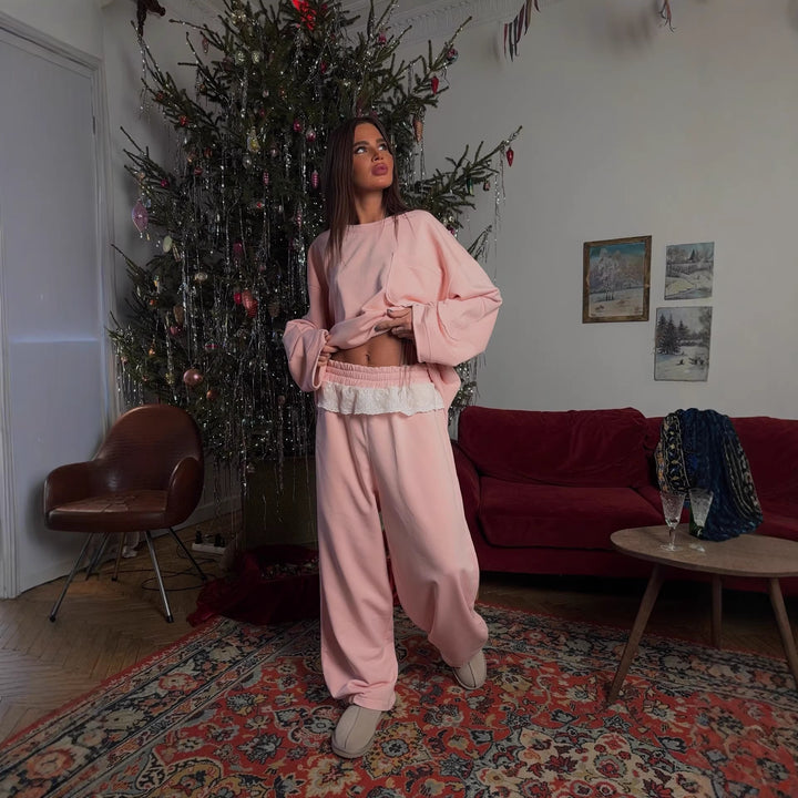 Kvinders oversized lounge sæt med blødt stof og komfortabel pasform Stilla