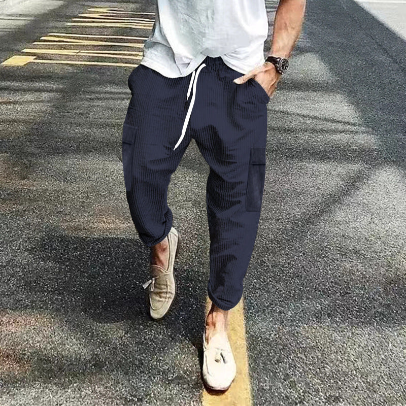 Herre casual cargo-bukser med justerbar talje og praktiske sidelommer Stilla