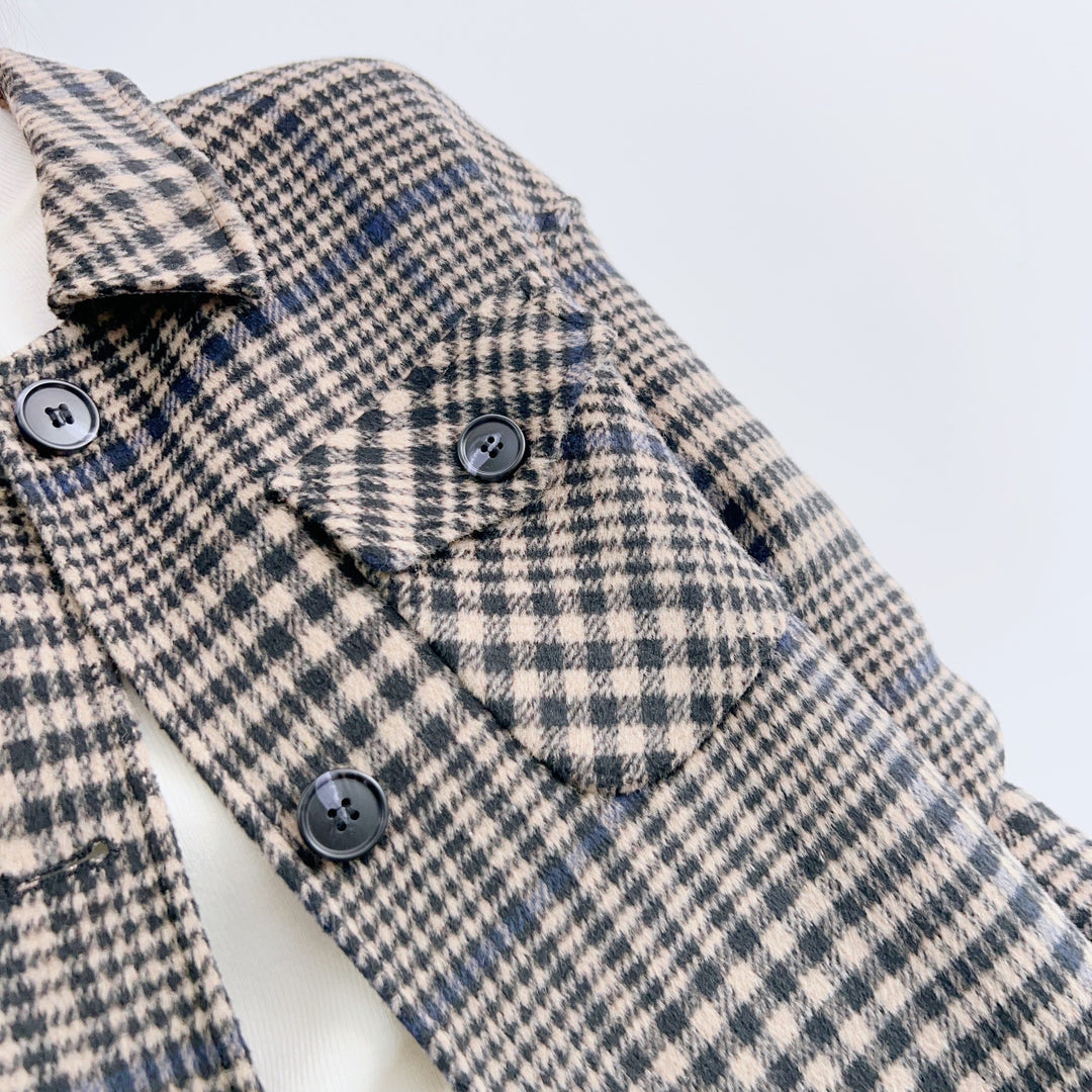 Damecheckeret overshirt-jakke med praktiske lommer og moderne silhuet Stilla