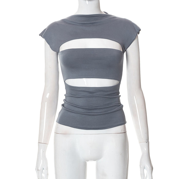 Dame Trendy Oversize-T-Shirt med Cut-Out-Design Stilla