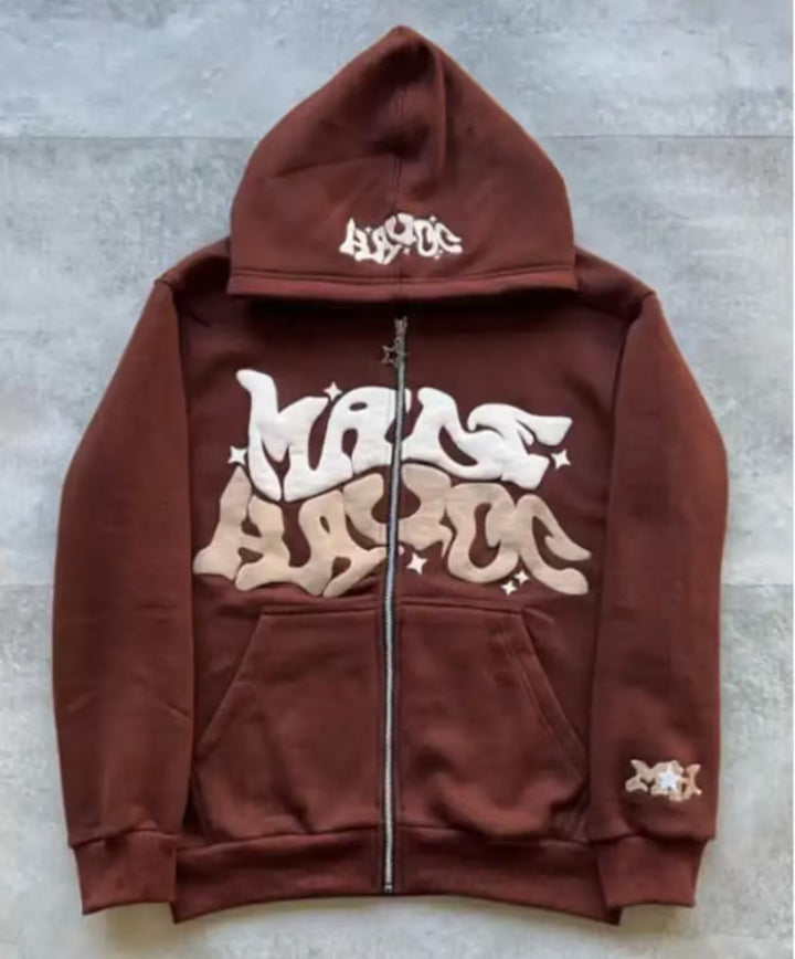 Kvinder Hoodie med unikt graffiti design Skovae