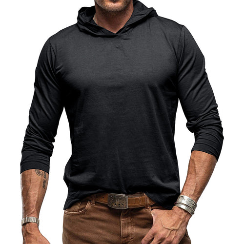 Herre langærmet Hoodie-T-shirt med afslappet pasform og åndbart materiale Stilla