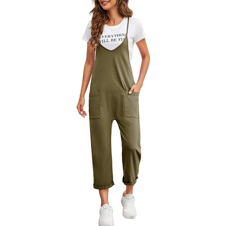 Dame Casual Overall med justerbare stropper og lommer Stilla