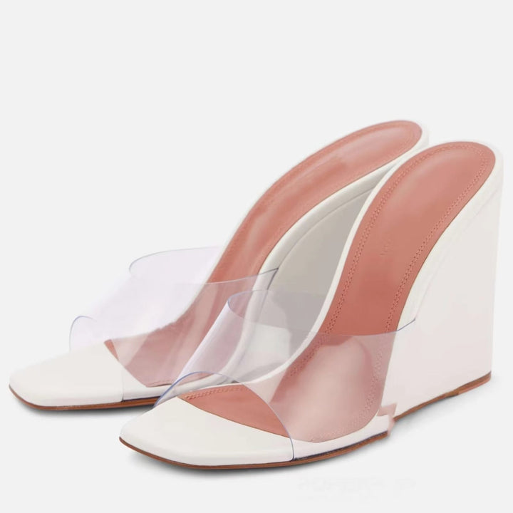 Femme Transparent kilehælsandaler  Stilla