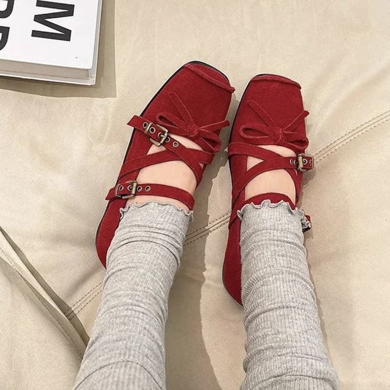 Dame Elegante Sandleder med Sløjfedetalje Stilla