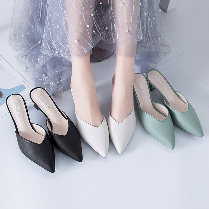 Damer Elegante Slingback-Pumps med fashionable spids tåområde og stabil blokhæl Stilla