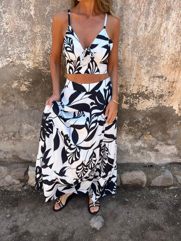Damer Bohemian Floral To-delt Maxi-Sæt Stilla