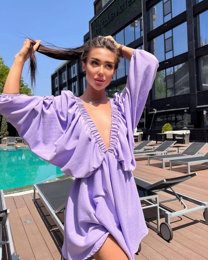 Dame sommerkjole med off-shoulder-design Stilla