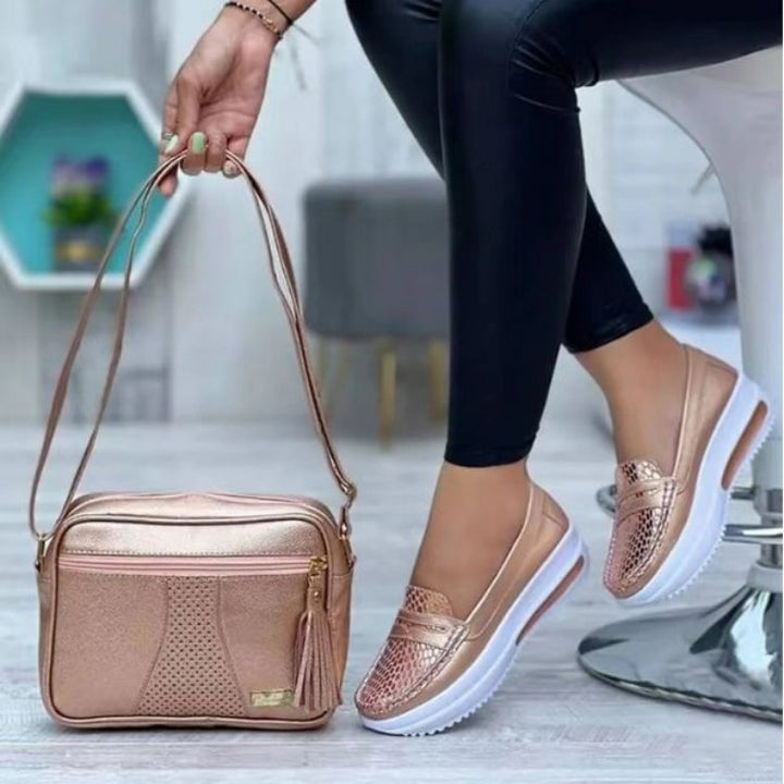 Dame Elegante Metalliske Slippers Stilla