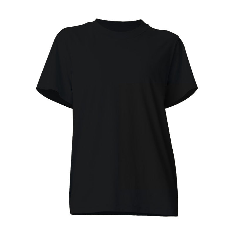 Dame Basis T-shirt i høj kvalitet bomuld med rund halsudskæring Stilla
