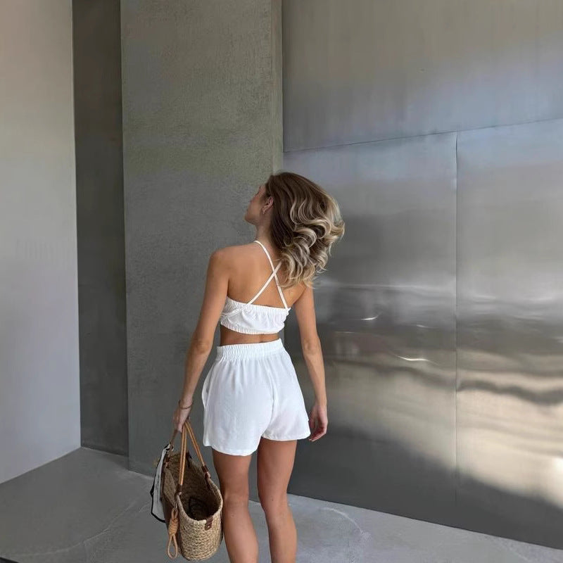 Dame To-delt Sæt med oversized Bluse og stilfuld Top Stilla