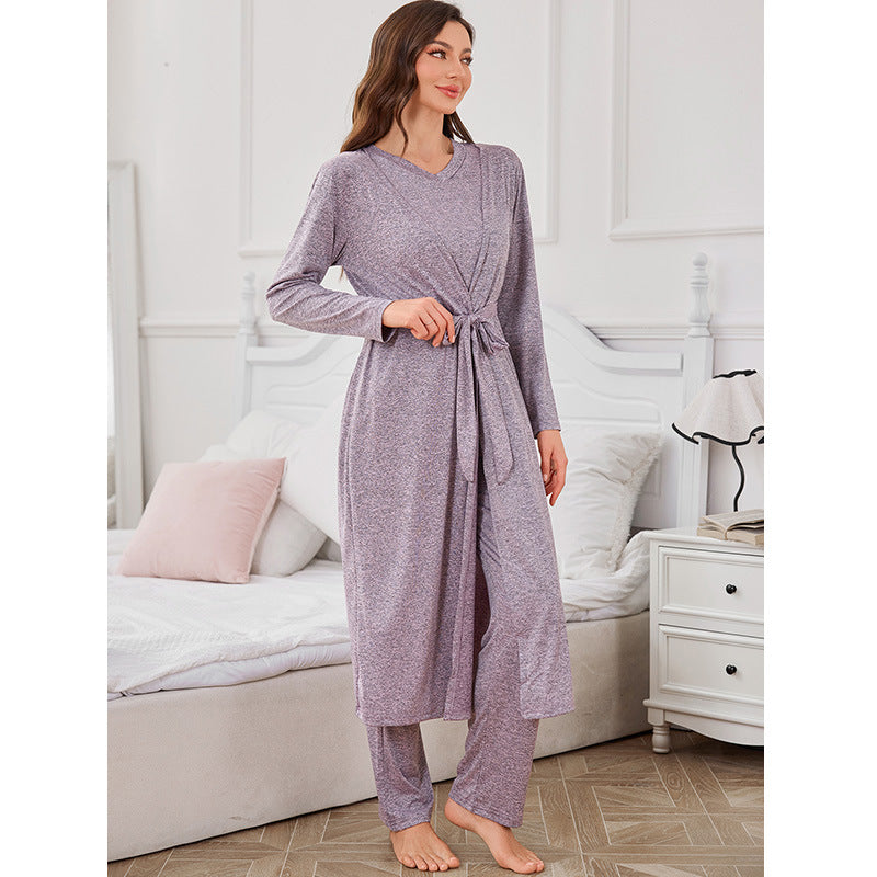 Dame loungewear-sæt med lang cardigan og komfortabel buks Stilla
