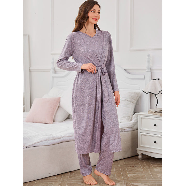 Dame loungewear-sæt med lang cardigan og komfortabel buks Stilla