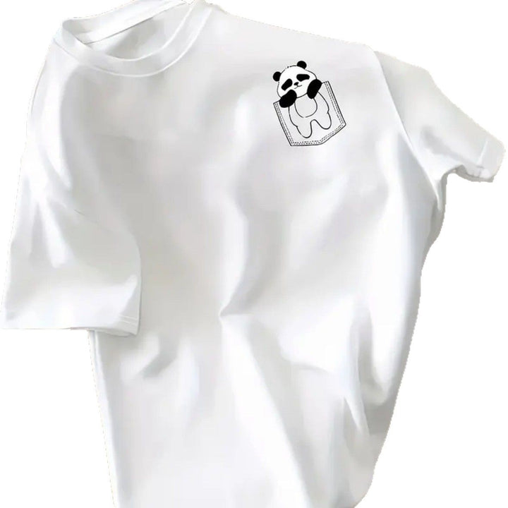 Dame T-shirt med sødt panda-design i en moderne snitform Stilla