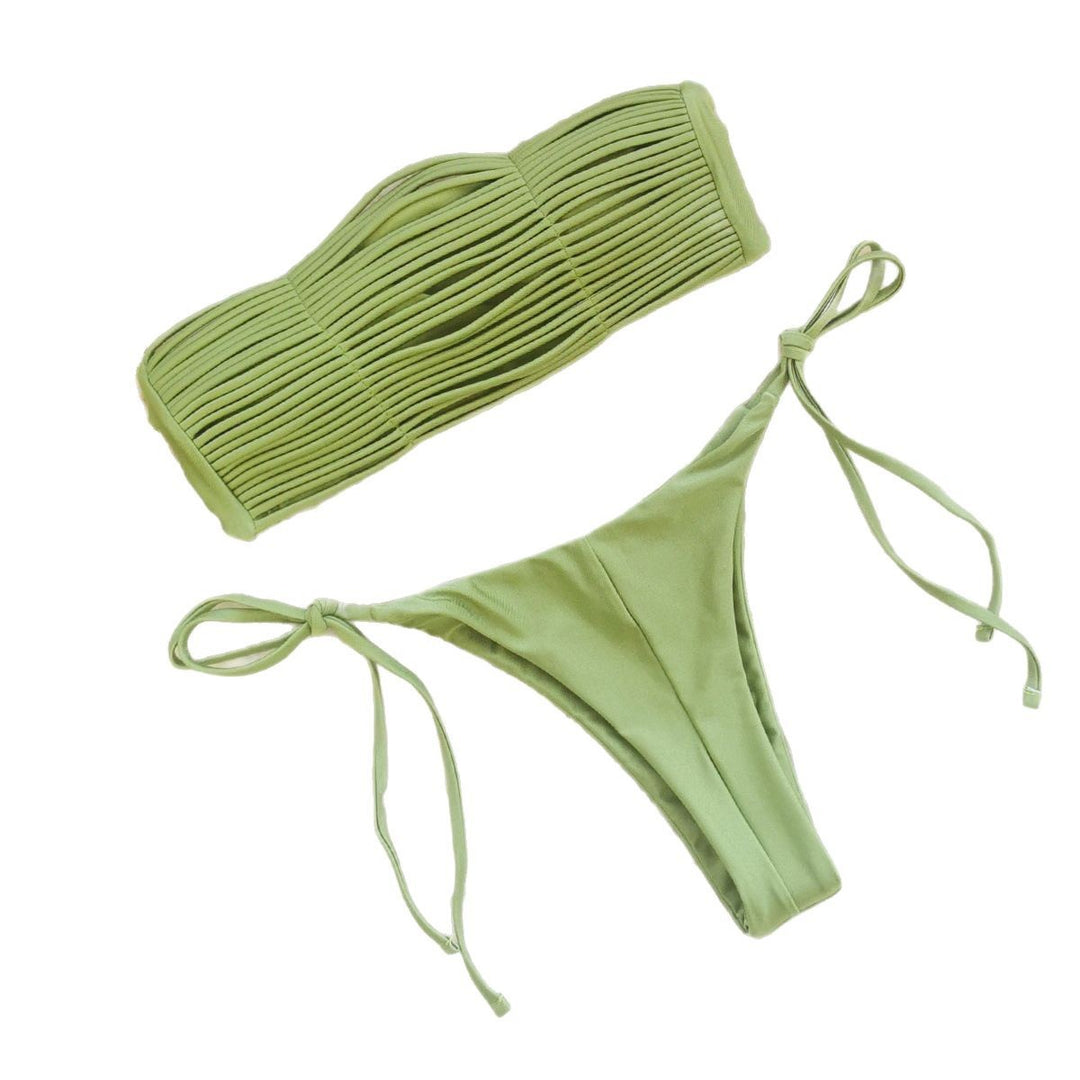 Dame bikini sæt med innovativt bånd-design og justerbare stropper Stilla