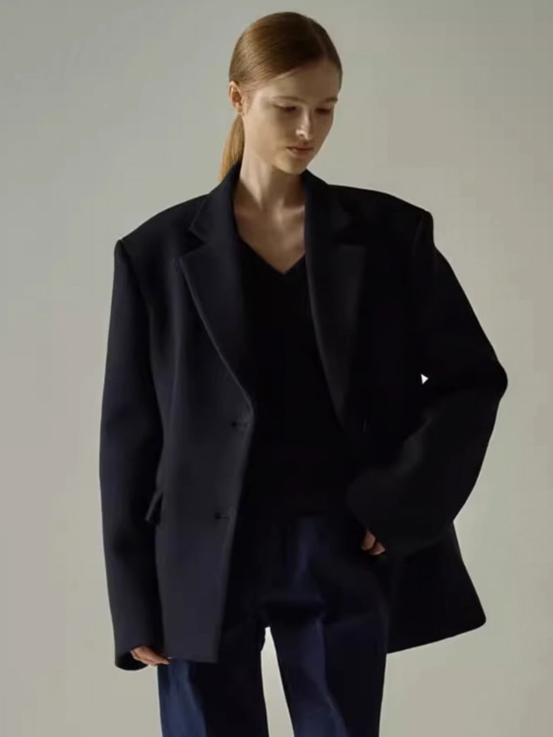 Damer elegant oversized blazer med sofistikeret indvendig jakke Stilla