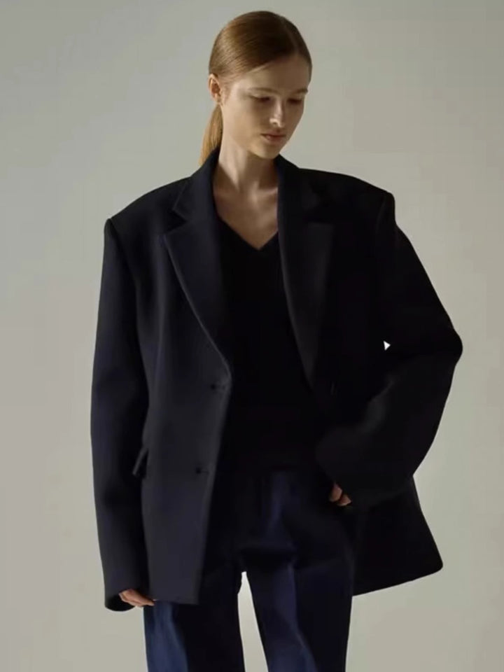 Damer elegant oversized blazer med sofistikeret indvendig jakke Stilla