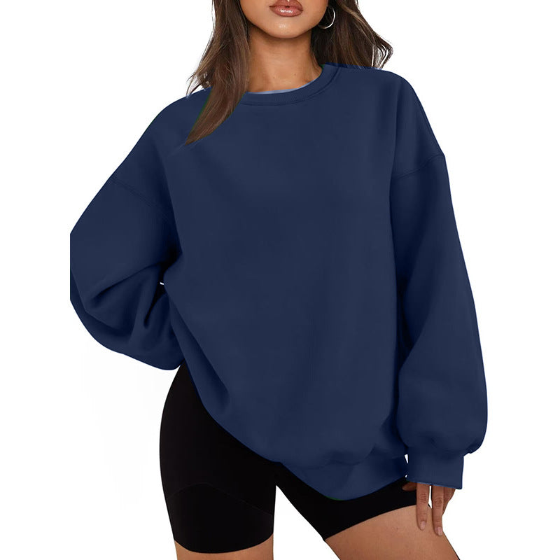 Damer Casual Oversized Sweater med Løs Pasform Skovae
