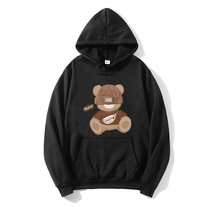 Dame hoodie med unikt bjørnemotiv Skovae