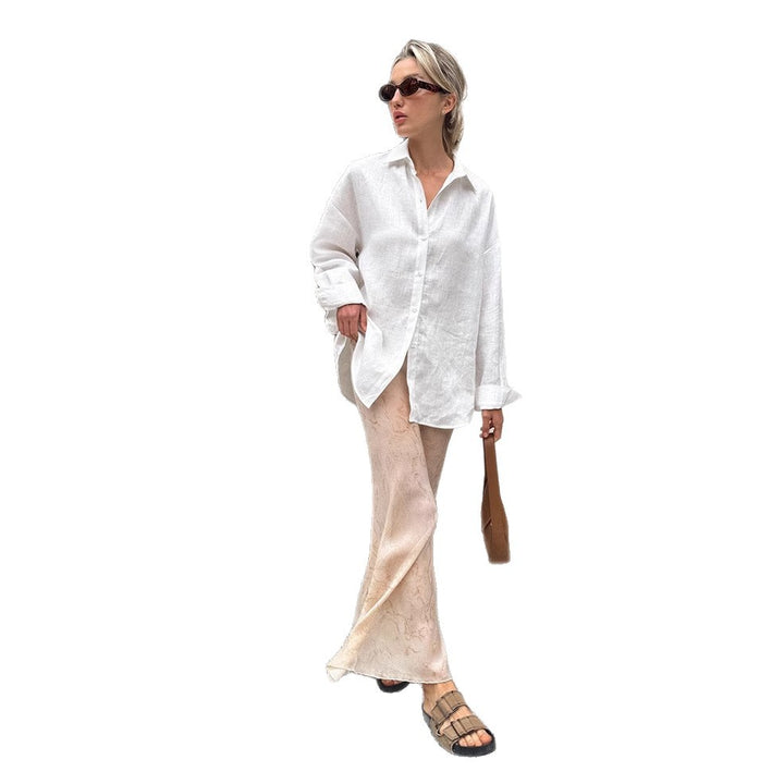 Dame Løs Langærmet Bluse i Oversized-Cut Stilla