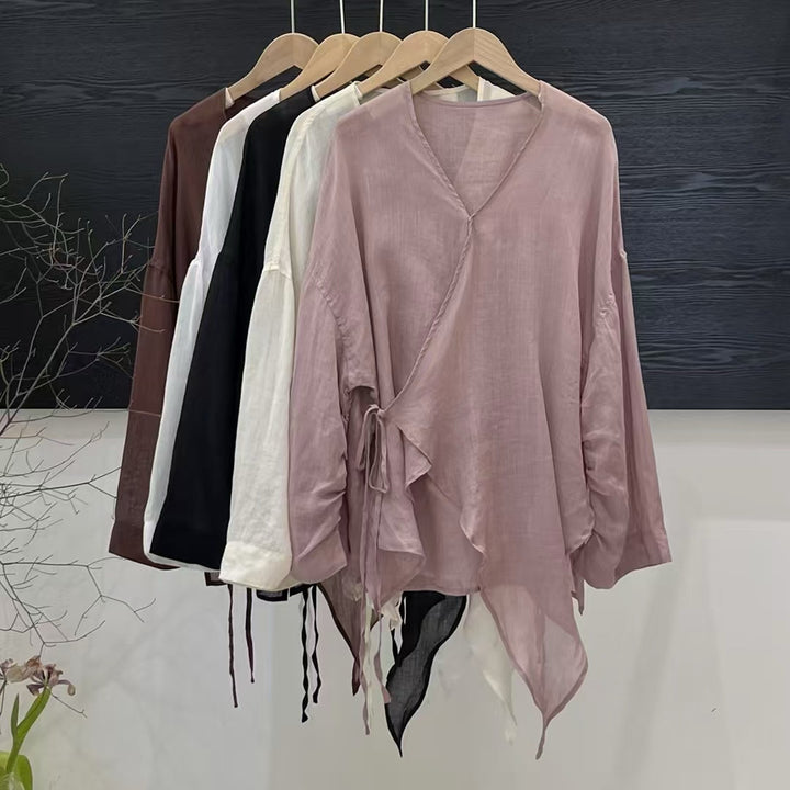 Femme Let bluse med sidebinding Stilla
