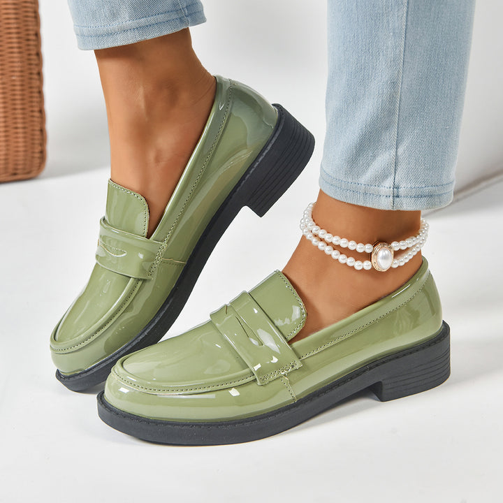 Dame Glinsende Loafers med moderne snit og behagelig sål Stilla