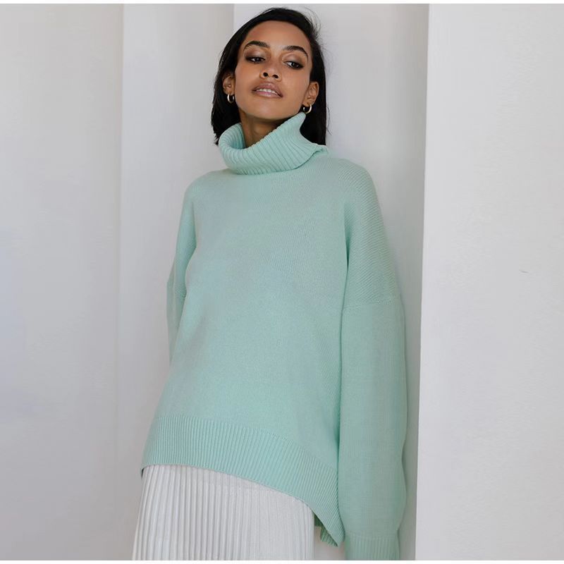 Dame hyggelig rullekrave sweater Stilla