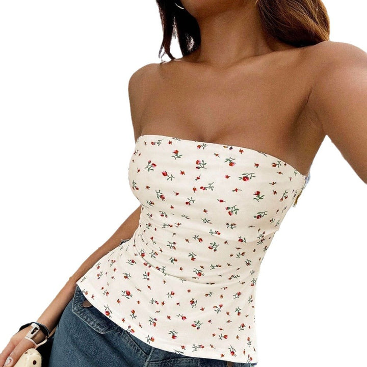 Kvindernes holdbare bustier med blomstermønster og elastisk kant Stilla