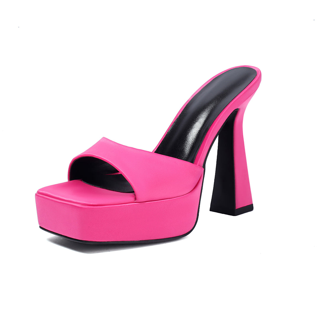 Femme Open-Toe Platformhæle med klodset blokhøjt design Stilla