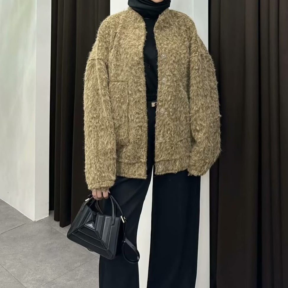 Femme Textured Oversized Cozy Jacket Stilla
