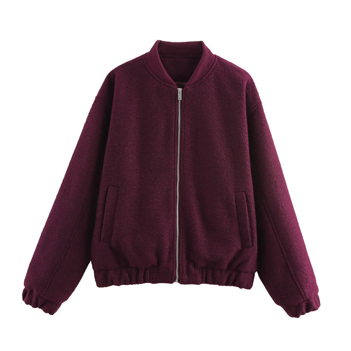 Femme Casual Fleece Utility Jakke Stilla