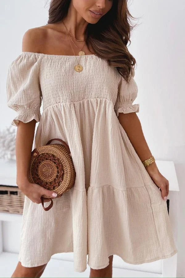 Dame Off-Shoulder Midikjole Stilla